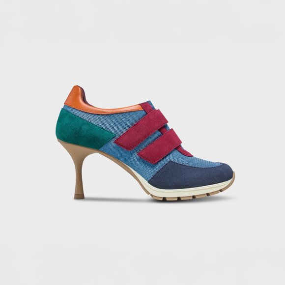 The Blake Heel SNEEX Size 9 Blue/Burgundy Comfortable Heels - Picture 1 of 9